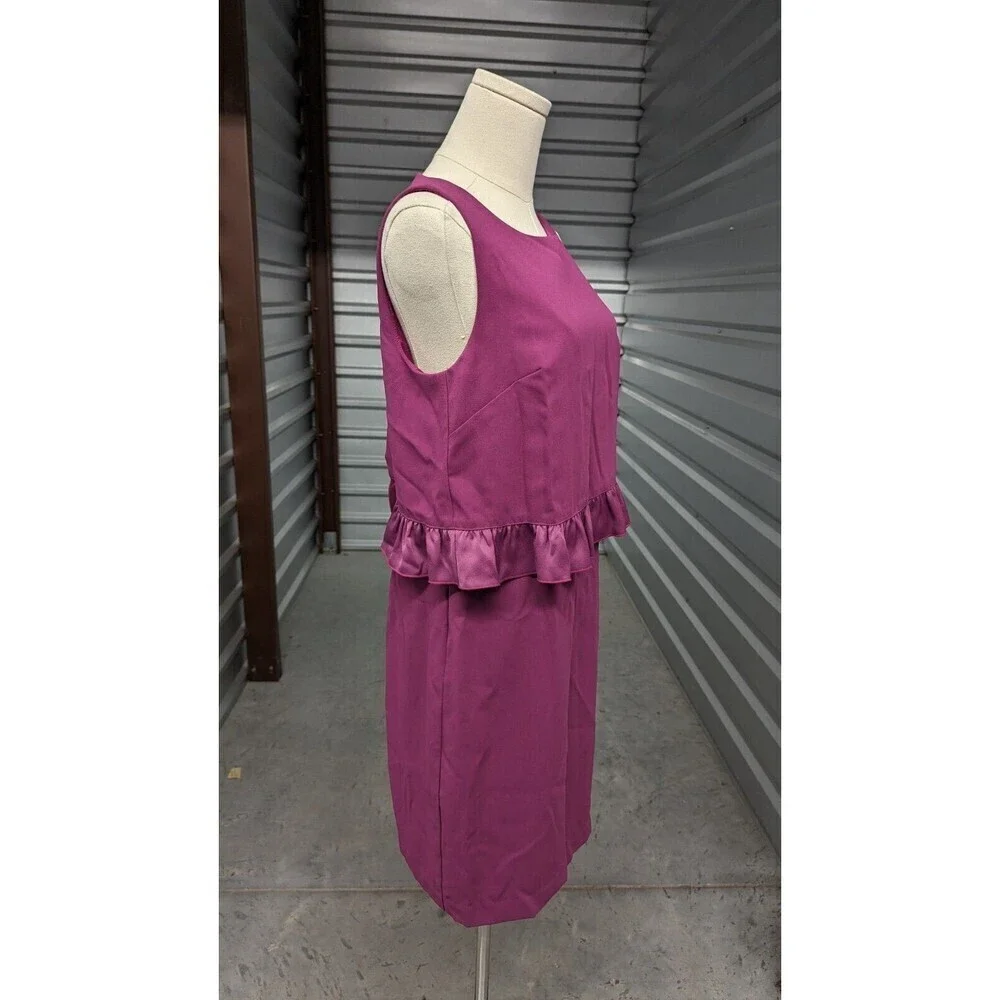 TRINA TURK Size‎ 4 Dress Ruffle Layer Bodice Split Back Sheath